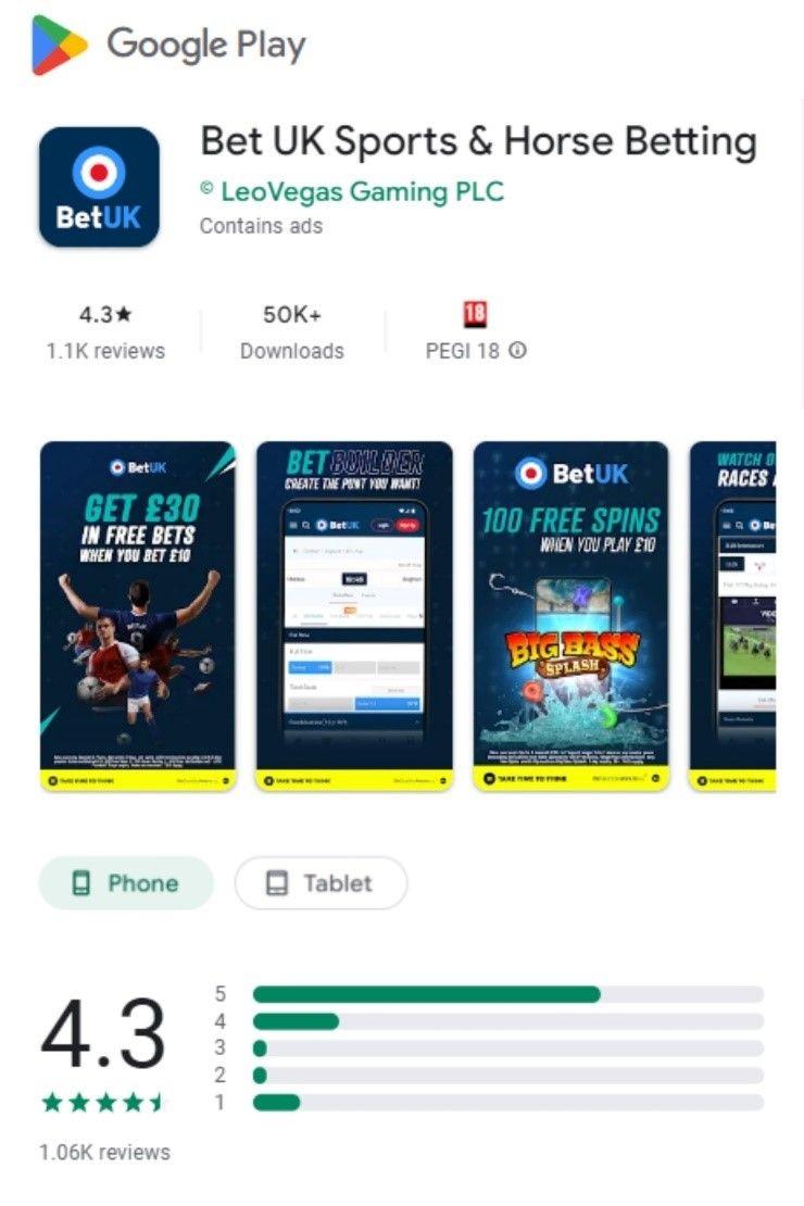 BetUK app Android 