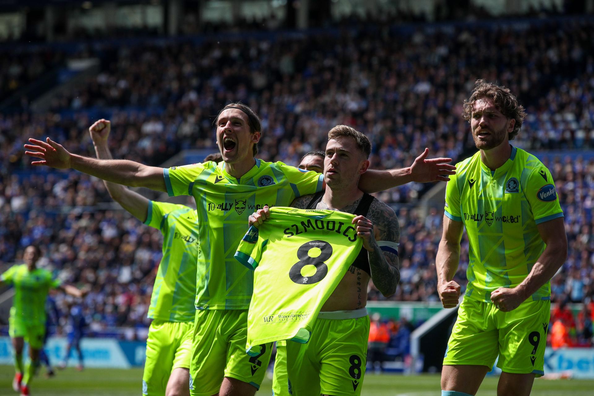 Blackburn Rovers' Sammie Szmodics celebrating