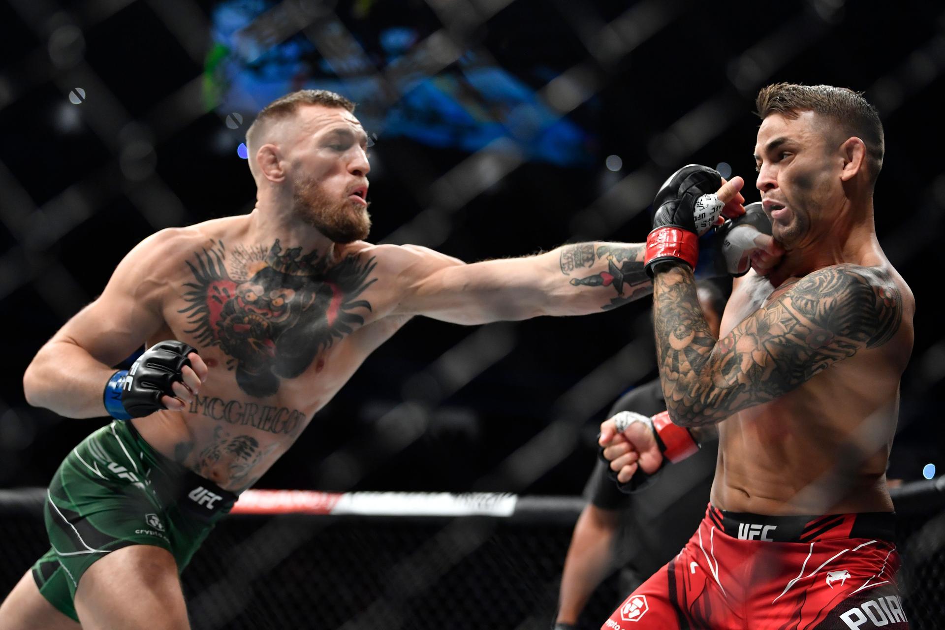 Conor McGregor and Dustin Poirier//Getty Images