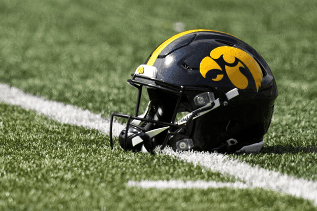 Football Players helmet on field