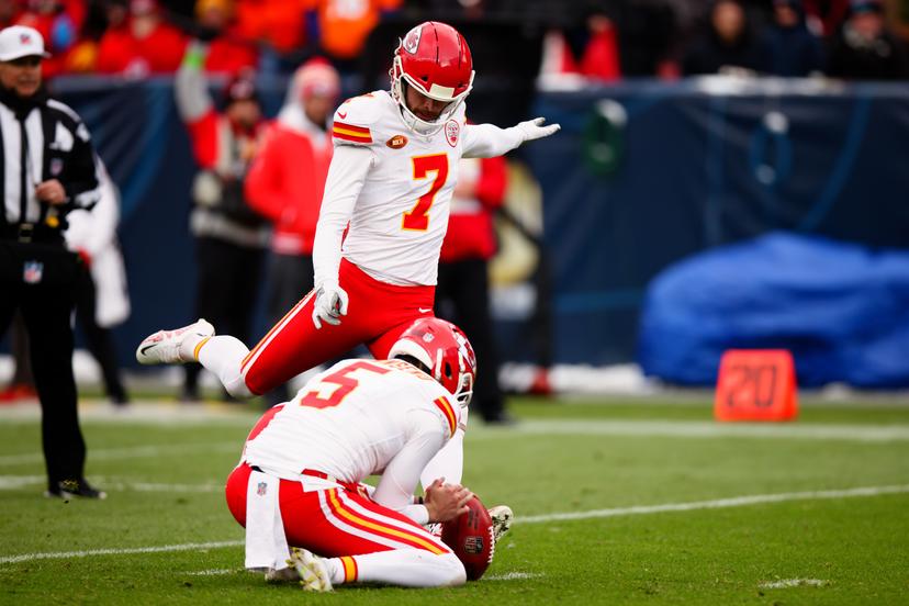  Place kicker Harrison Butker #7 of the Kansas City Chiefs 