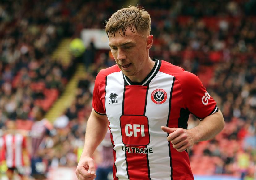 Sheffield United's Ben Osborn pictured during the Premier League match 