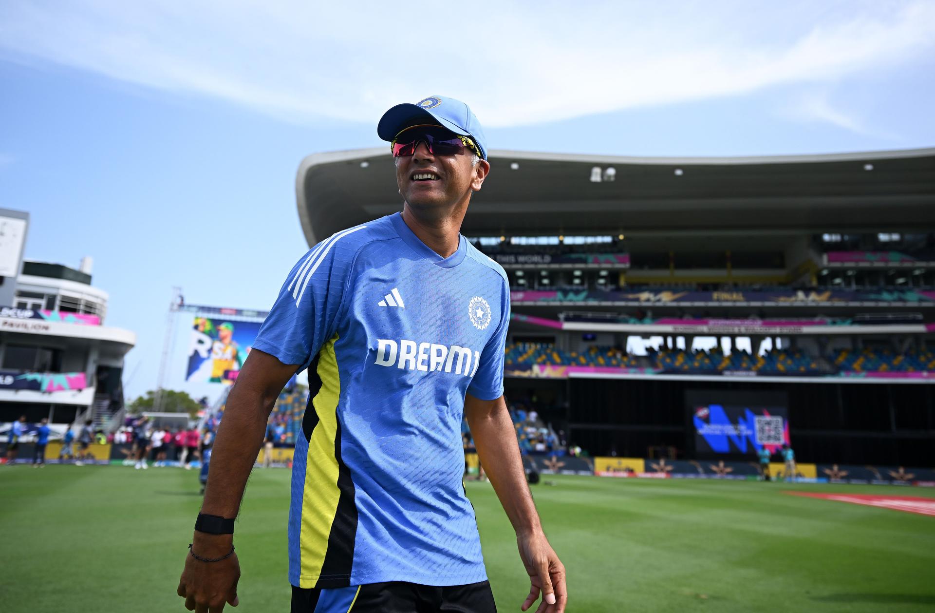 Rahul Dravid Head Coach of India looks on ahead of the ICC Men's T20 Cricket World Cup 