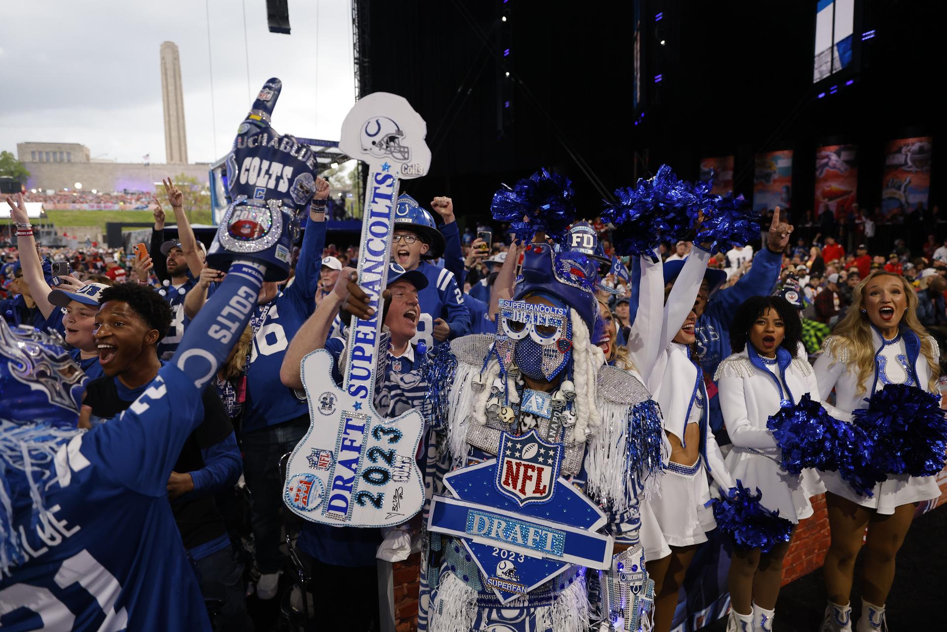 Indianapolis Colts fans celebrating