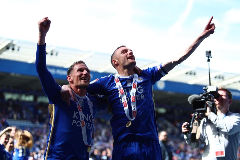 Jamie Vardy and Marc Albrighton