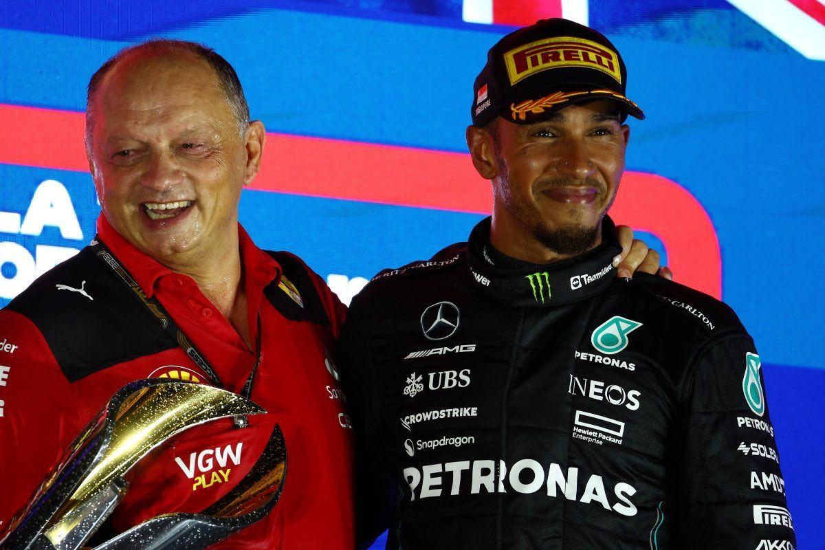 Lewis Hamilton with Ferrari Team Principal Frédéric Vasseur.jpeg