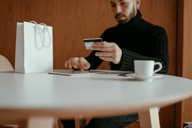 Man with a credit card