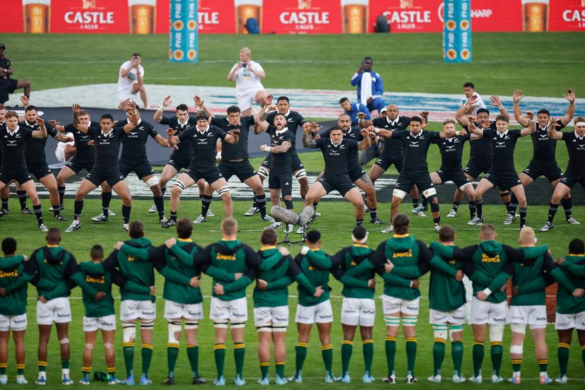 New Zealand players perform the Haka