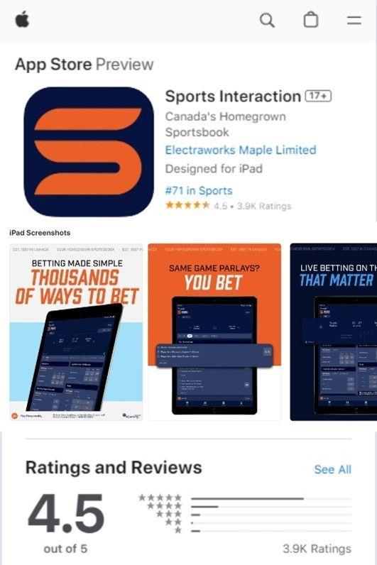 Sports Interaction Betting App iOS