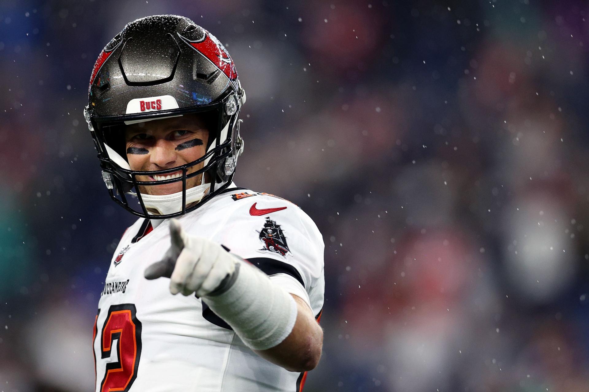 Tom Brady in Tampa Bay Buccaneers v New England Patriots