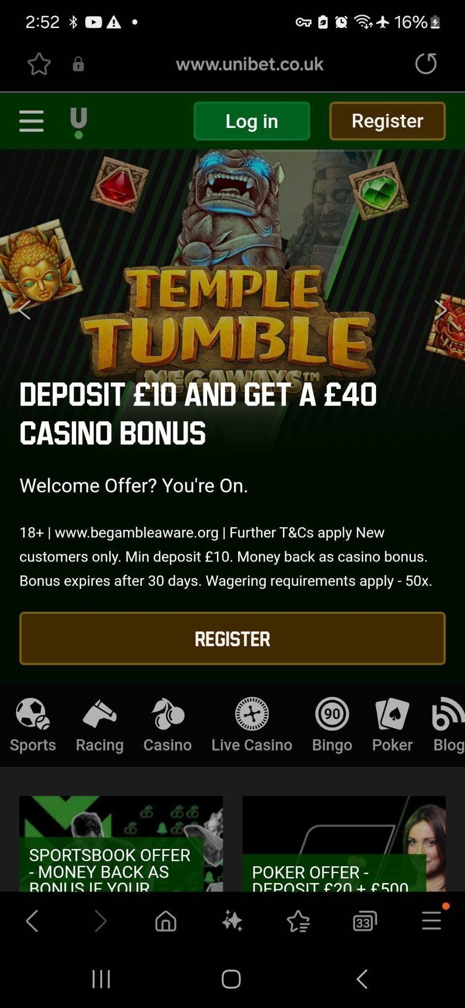 Unibet Registration guide